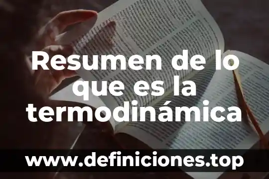 Qué es el coxis resumen 4 Resumen de lo que es la termodinámica