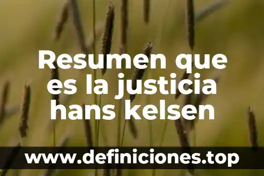 Ensayo sobre el libro que es la justicia Hans Kelsen 8 Resumen que es la justicia hans kelsen