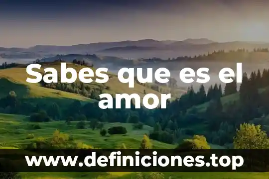 9 Imágenes de que es el amor 4 Sabes que es el amor