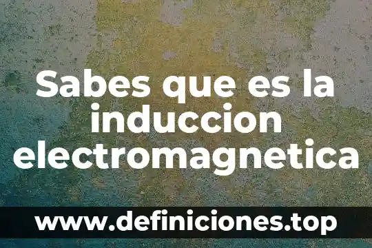Sabes que es un mujeron 3 Sabes que es la induccion electromagnetica