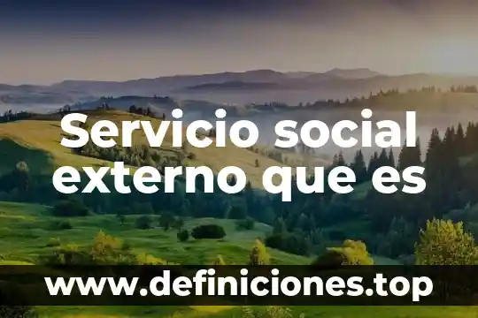 Que es un ambiene social 5 Servicio social externo que es