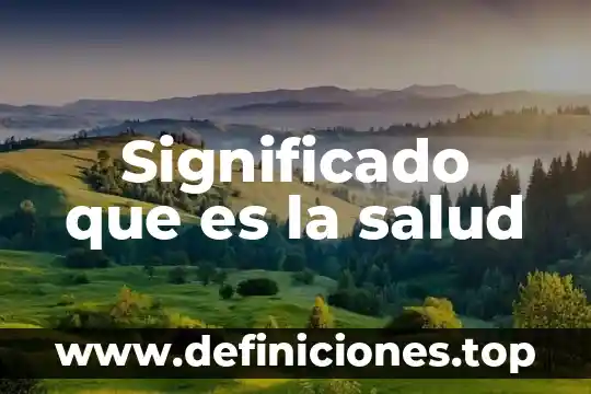 Que es monoambiente significado 3 Significado que es la salud