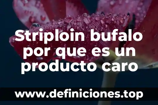 Que es un producto artesanal y como se elabora 5 Striploin bufalo por que es un producto caro