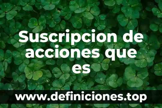 Que es un proceso acciones instrumentales 8 Suscripcion de acciones que es