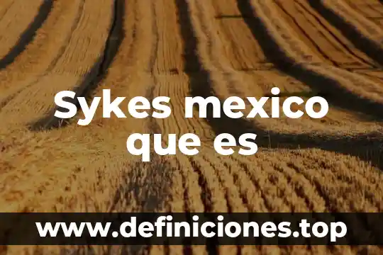 Sykes mexico que es