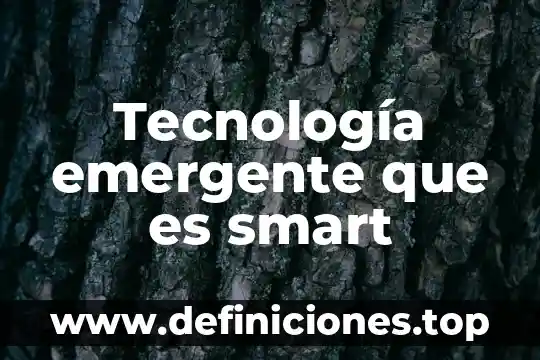 Que es objetivo smart 6 Tecnología emergente que es smart