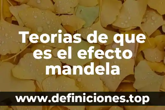 Teorias de que es el efecto mandela