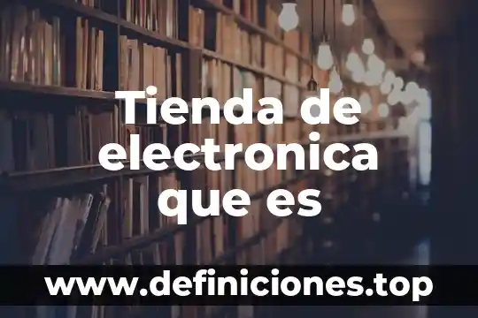 Tienda de electronica que es