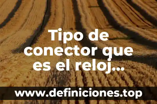 Que es tipo etnico 8 Tipo de conector que es el reloj inteligente