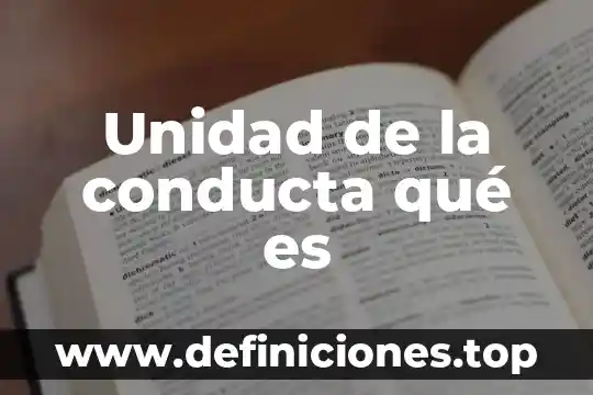 Qué es conducta derecho penal 3 Unidad de la conducta qué es