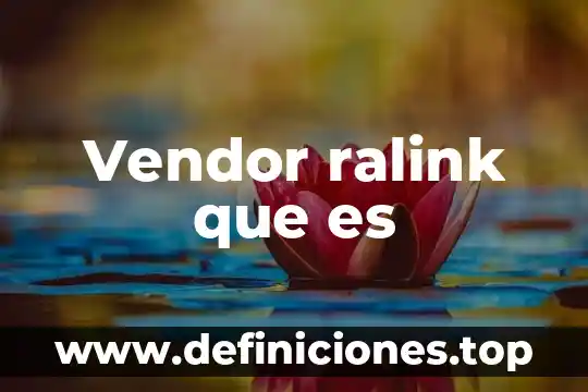 Vendor ralink que es