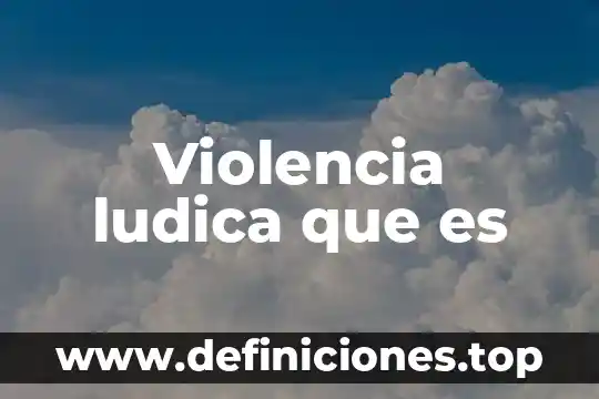 Deficion que es la violencia 5 Violencia ludica que es