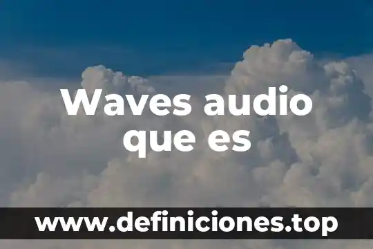 Audio model que es 5 Waves audio que es