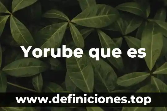 Yorube que es