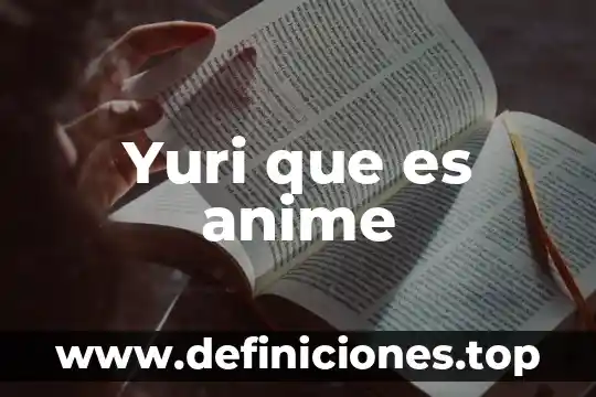 Que es jojo anime 4 Yuri que es anime